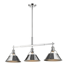  3306-LP CH-CH - Orwell 3-Light Linear Pendant in Chrome